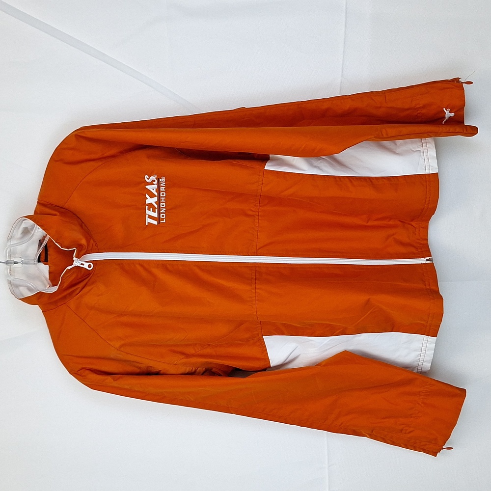 Texas Longhorns Women's Orange & White Vintage Wind Breaker Size Large
